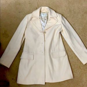 Banana Republic white wool coat size S